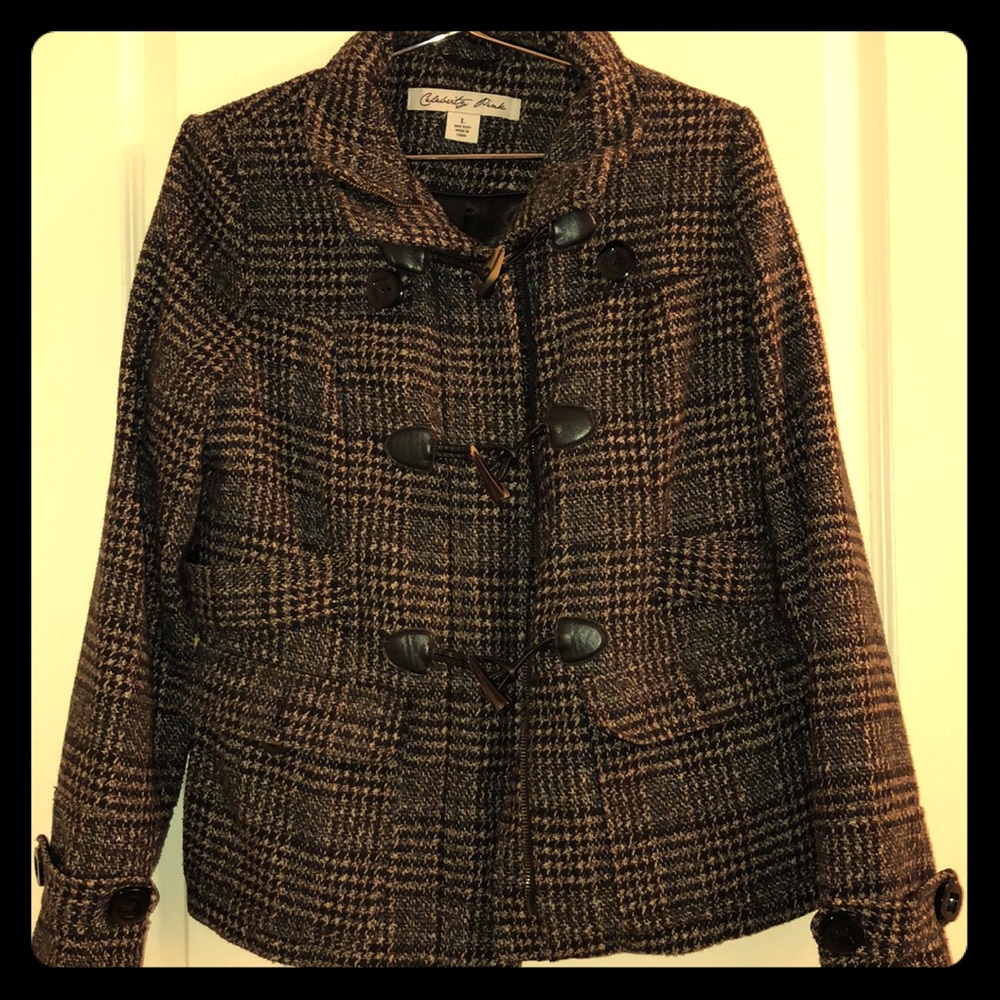 Black grey and white coat